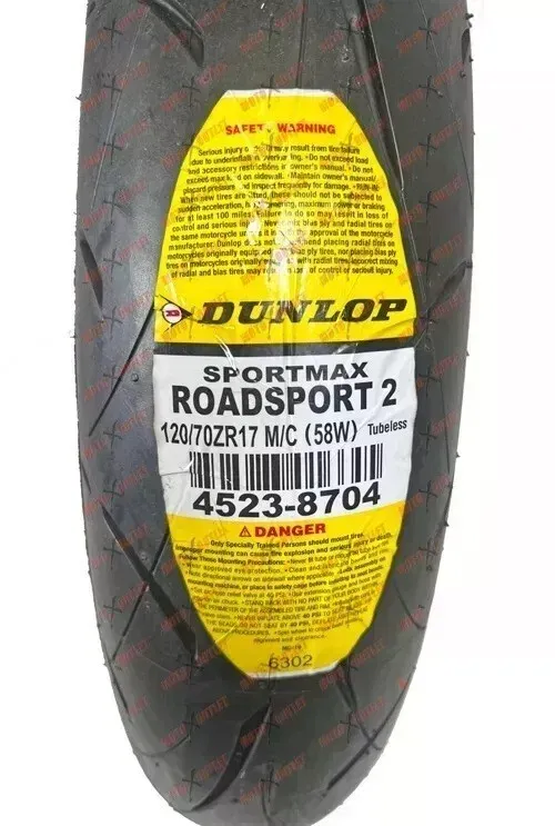 Dunlop Roadsport 2 120/70ZR17 180/55ZR17 Front Rear Set Motorcycle Tires II