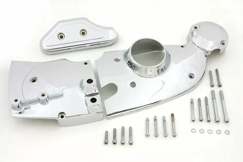 Chrome Cam and Sprocket Cover Kit for Harley Davidson by V-Twin