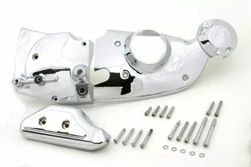 Chrome Cam and Sprocket Cover Kit for Harley Davidson by V-Twin