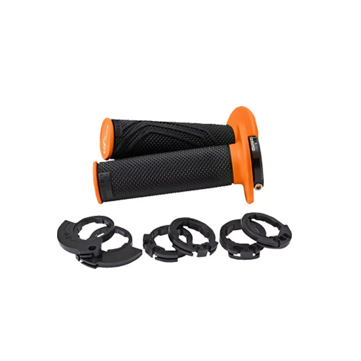 DOMINO LOCK ON D200 GRIPS MX MOTOCROSS DIRTBIKE  BLACK/ORANGE 7/8" DIAMETER
