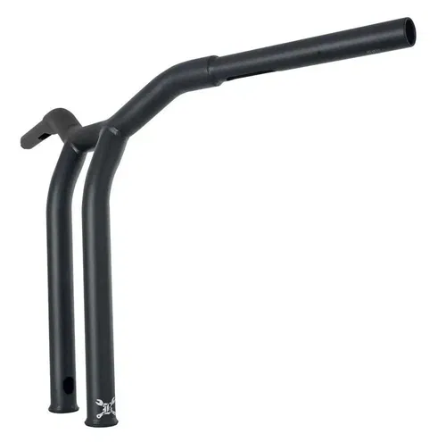 Burly Brand Matte Black Dominator Bars Raked 14 Rise Internal Wiring Harley Fit