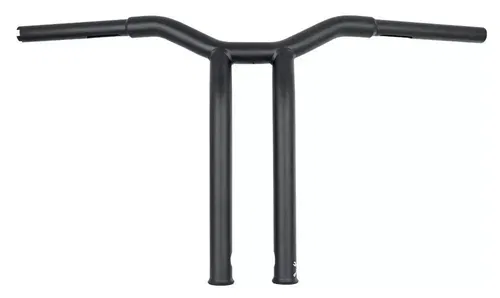 Burly Brand Matte Black Dominator Bars Raked 14 Rise Internal Wiring Harley Fit