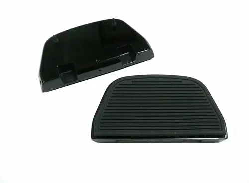 V-Twin Black Rear Ribbed Passenger Footboard Kit 27-1124