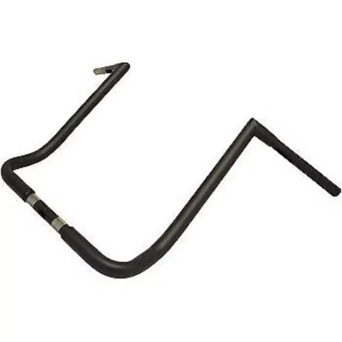LA Choppers Flat Black 1/4" Twin Peaks 18" Handlebars for Batwing Fairing