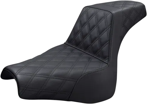 SADDLEMEN Step-Up Fits Seat - Full Lattice Stitch - Black 818-28-175
