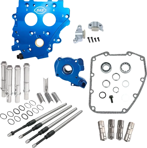 S&amp;S CYCLE Cam Chest Kit Without Cams - Chain Drive - Chrome Pushrods - Twin