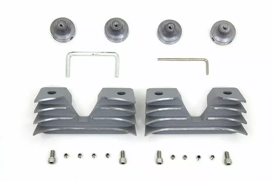 Head Bolt and Spark Plug Cover Kit Silver for Harley Davidson by V-Twin