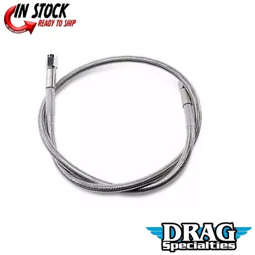 DRAG SPECIALTIES DS098832 Universal Brake Line- Clearcoated - 32"