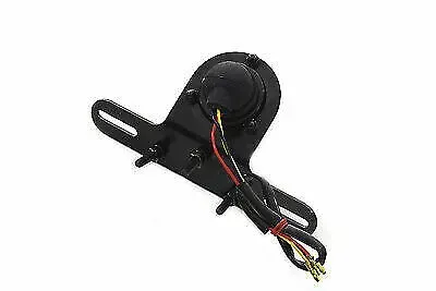 Black 1  Round Tail Lamp for Harley Davidson by V-Twin