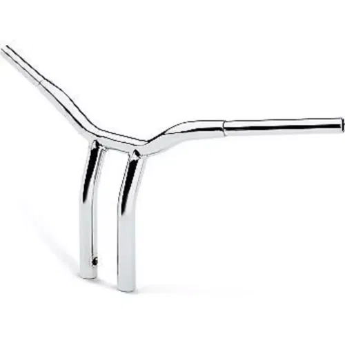 LA CHOPPERS Chrome 12" Kage Fighter Welded Bent-Riser Handlebar
