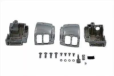 Handlebar Switch Housing Kit Chrome for Harley Davidson by V-Twin