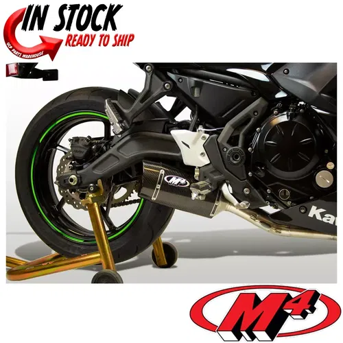 M4 EXHAUST FULL SYSTEM CARBON MUFFLER 2017-2022 KAWASAKI NINJA 650 AUTHENTIC