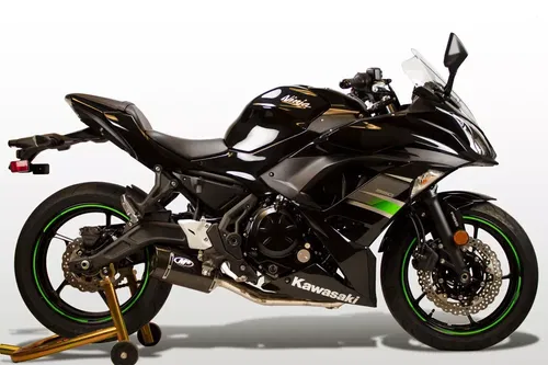 M4 EXHAUST FULL SYSTEM CARBON MUFFLER 2017-2022 KAWASAKI NINJA 650 AUTHENTIC
