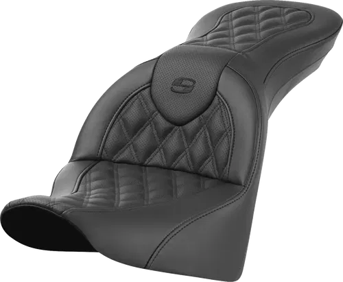 SADDLEMEN Roadsofa* Fits Seat - Without Backrest - Lattice Stitch - FL '18-'24
