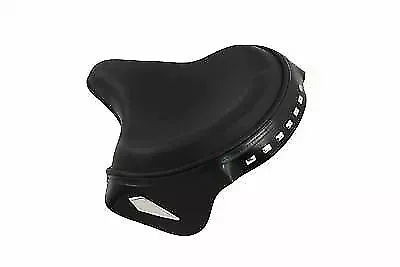 Corbin Police Style Black Solo Seat with Spears for Harley Davidson by V-Twin