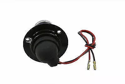 Black 1  Round Tail Lamp for Harley Davidson by V-Twin