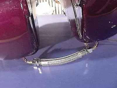 Braided Steel Cross Over Fuel Line for Harley Davidson by V-Twin