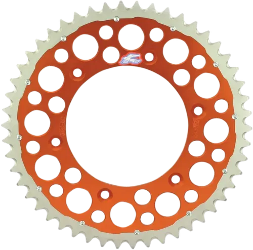 RENTHAL Twinring* Rear Sprocket - 50 Tooth - Orange - Fits Gas Gas/Husqvarna/KTM