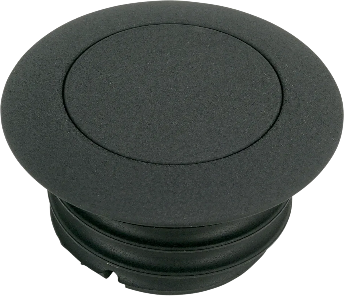 DRAG SPECIALTIES Gas Cap - Non-Vented Pop-Up - Black Wrinkle 03-329B-B