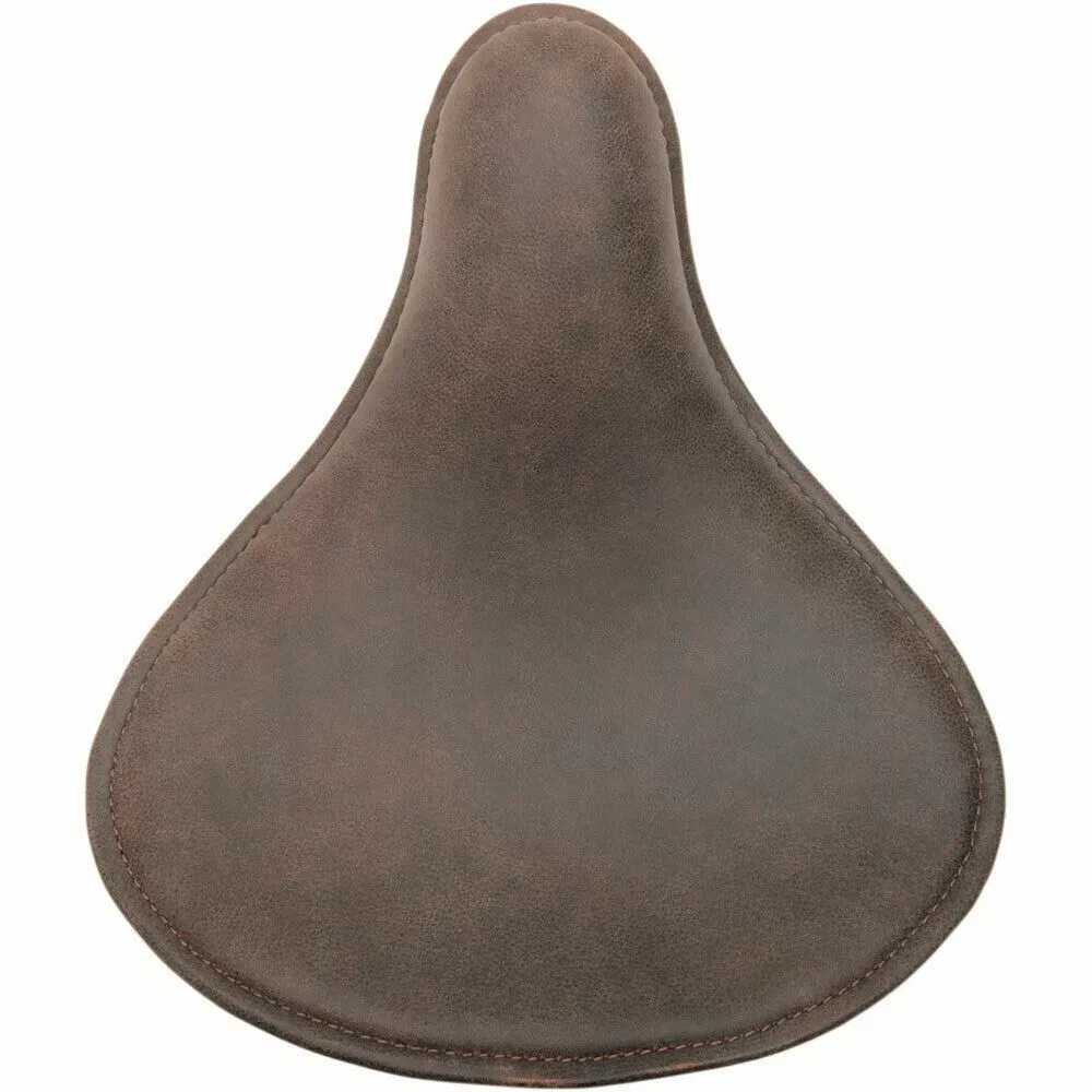 Drag Specialties Distressed Brown Leather Low Profile Solo Seat Harley Bobber