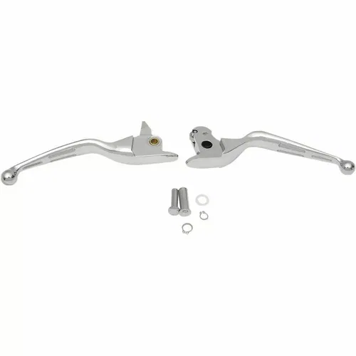 Drag Specialties Chrome Slotted Wide Blade Lever Set 2014-2016 Harley Touring