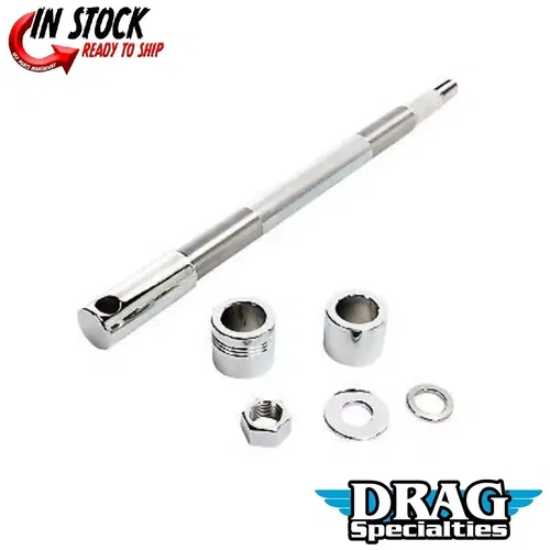 Drag Specialties 0214-0953 Chrome Front Axle Kit for 00-06 FXST