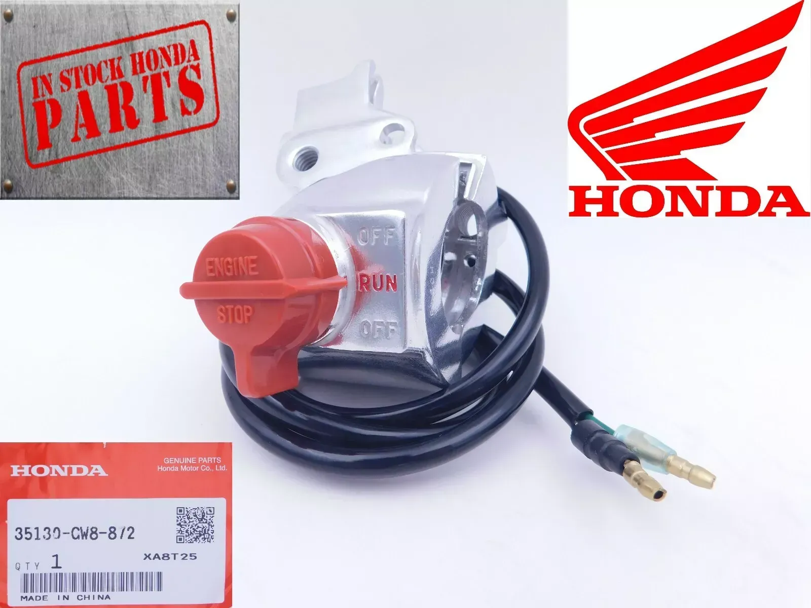 HONDA RIGHT HANDLE STOP SWITCH 1991-1999 Z50 GENUINE OEM
