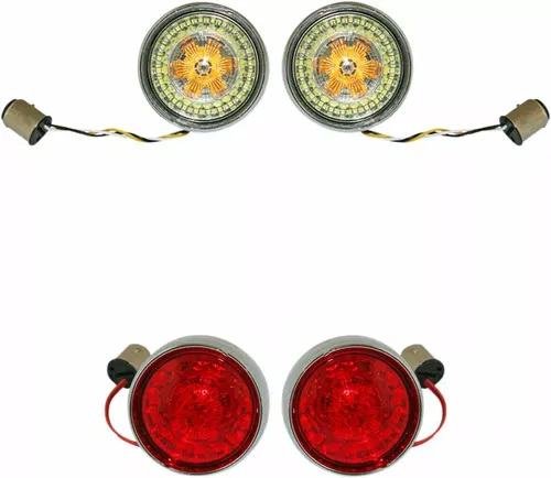 Custom Dynamics ProBEAM Chrome Bullet Bezel Turn Signal Insert Kit 2020-1697