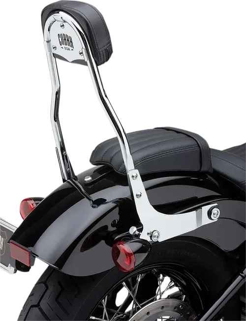 COBRA Backrest Kit - 14" - Chrome - Fits FXLR 602-2009