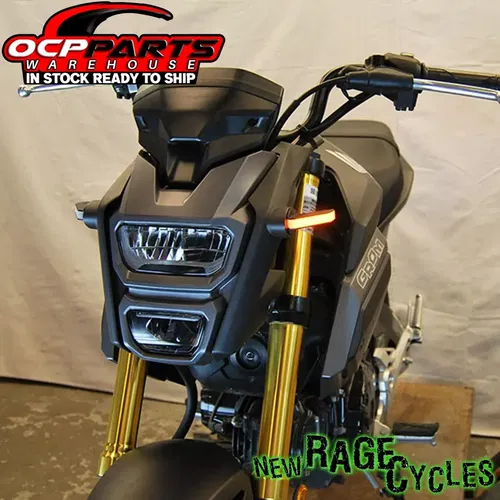 NEW RAGE CYCLES 2013 - 2020 HONDA GROM FRONT LED TURN SIGNALS GROM-FB
