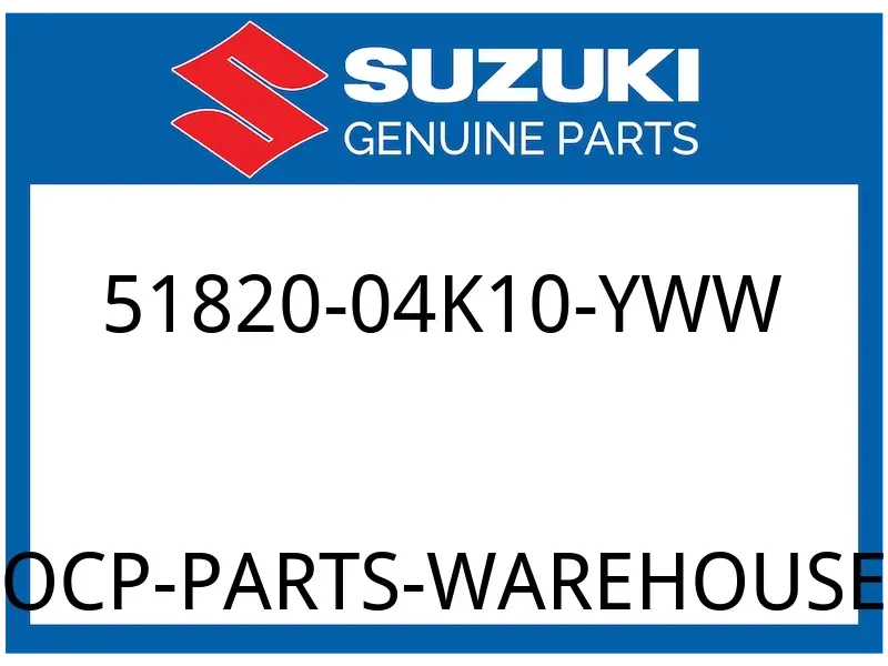 Suzuki OEM Part 51820-04K10-YWW COVER, HEADLAMP UPPER (WHITE)