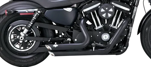 VANCE & HINES Shortshots Staggered Exhaust System - Black 47329