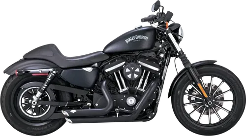 VANCE & HINES Shortshots Staggered Exhaust System - Black 47329