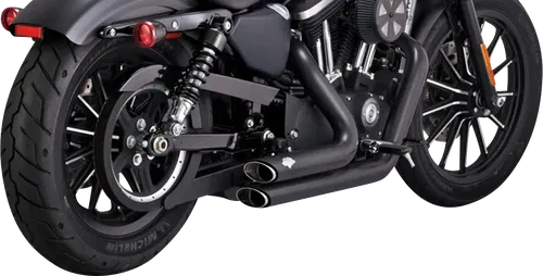 VANCE & HINES Shortshots Staggered Exhaust System - Black 47329