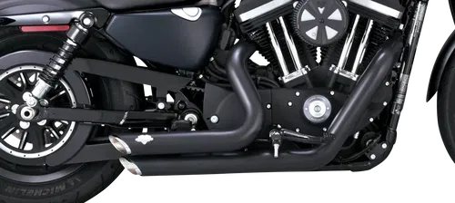 VANCE & HINES Shortshots Staggered Exhaust System - Black 47329