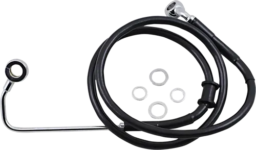 DRAG SPECIALTIES Brake Line - Fits +8" - Black - '15-'17 Softail 618302-8BLK