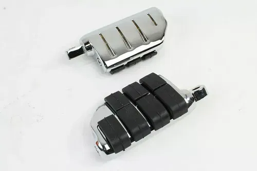 Chrome Double Wide Lions Paw Footpeg Set for Harley Davidson by V-Twin