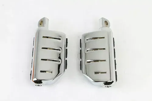 Chrome Double Wide Lions Paw Footpeg Set for Harley Davidson by V-Twin