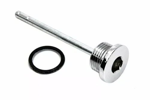 Transmission Filler Plug and Dipstick Chrome for Harley Davidson by V-Twin