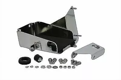 Chrome Battery Carrier Kit for Harley Davidson by V-Twin