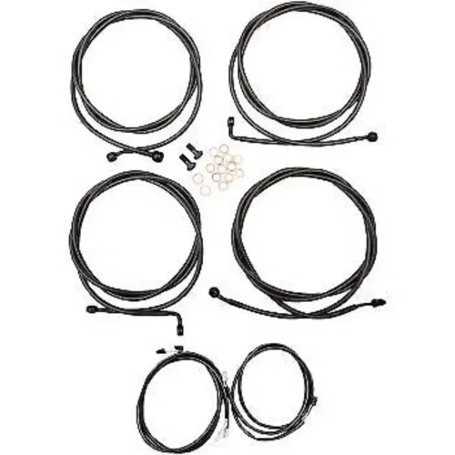LA CHOPPERS LA-8054KT3-13M Midnight Complete Plug-and-Play Cable Kit 12-14"