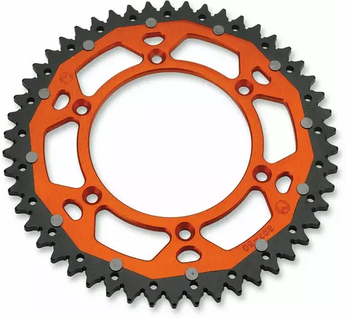 Moose Racing Motorcycle Dual Sprocket Aluminum/Steel Ring 48T Orange 1210-1516