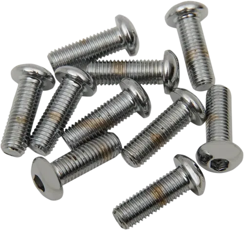 DRAG SPECIALTIES Bolts - Button Fits Head/Replacement - 1/4"-28 X 1" - 10 Pack