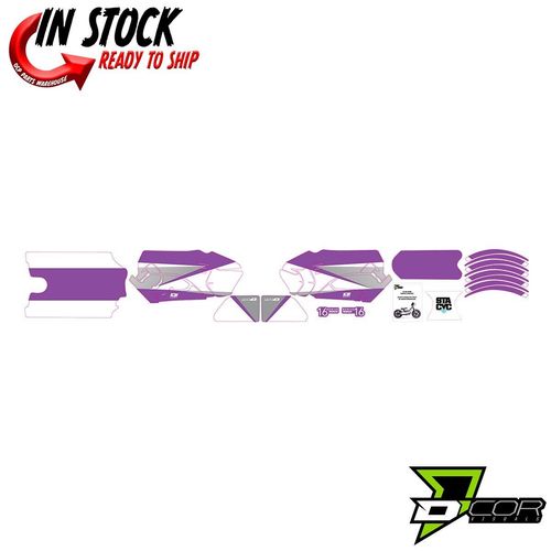 D'COR STACYC 16" eDrive Graphic Kit Purple/White E-Bike NEW