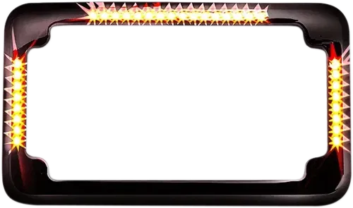 CYCLE VISIONS License Plate Frame - Flat - Black  CV-4620B
