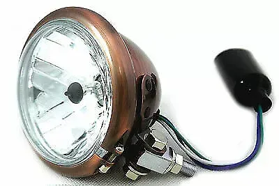 4-1/2" Round Headlamp Copper for Harley Davidson by V-Twin