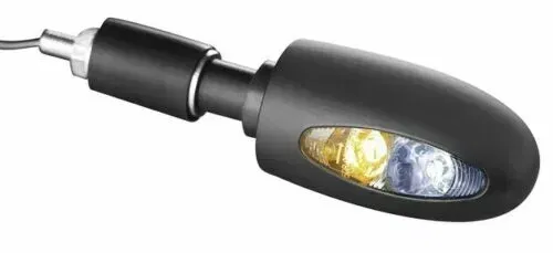 Kuryakyn White/Amber Satin Black BL1000 Marker Lights