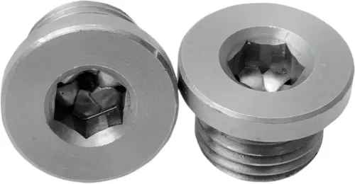 Bassani Chrome 12mm Exhaust O2 Sensor Port Plugs for Harley Davidson 1861-0791