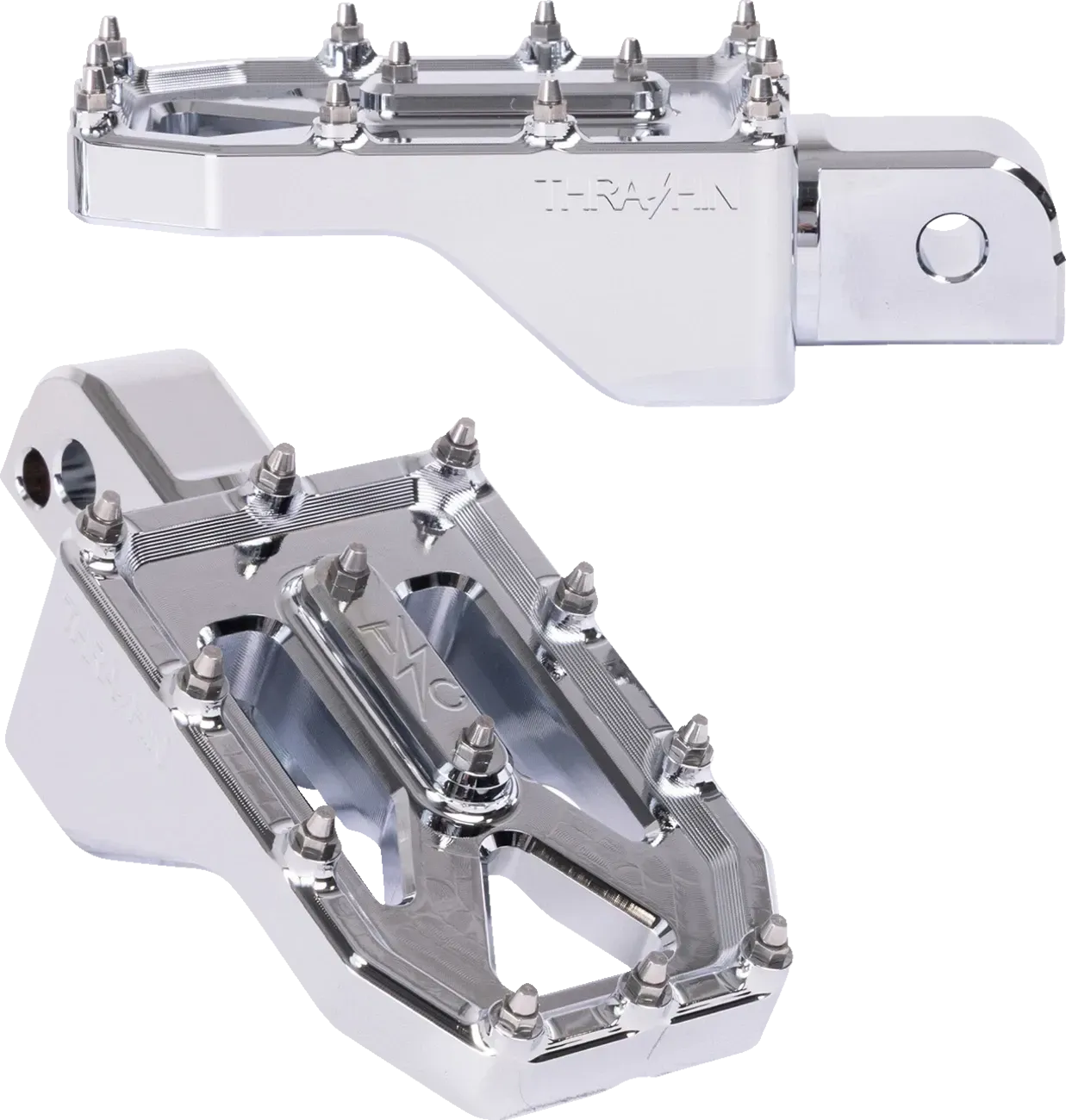 THRASHIN SUPPLY CO. Aggressor Foot Pegs - Rear - Chrome -2018-25 HARLEY FL/FX