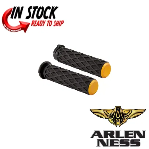ARLEN NESS DIAMOND GRIPS CABLE HARLEY 1" DIAMETER - GOLD